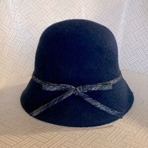 ISA & Stef Wool hat navy printed band